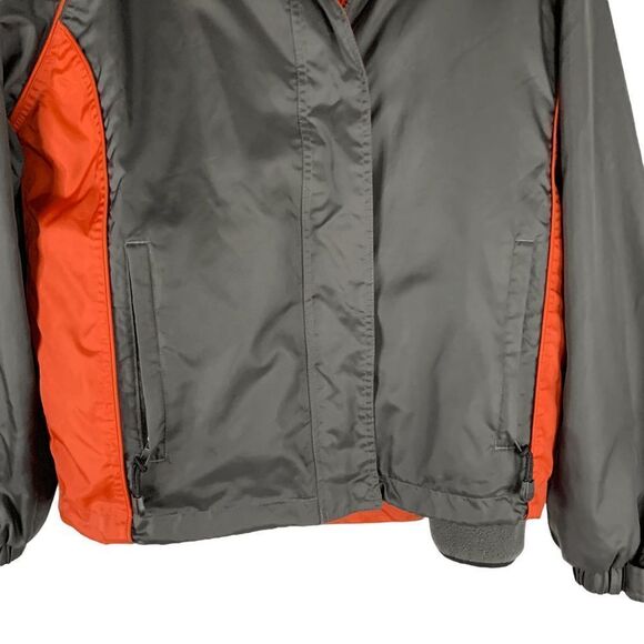 Tri Mountain Women's size Medium Gray Orange Fleece Lined Jacket coat - Picture 4 of 8